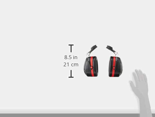 3M H10P3E Peltor Optime 105 Helmet Attachable Earmuff, Ear Protectors, Hearing Protection, NRR 27 dB, Black, Large
