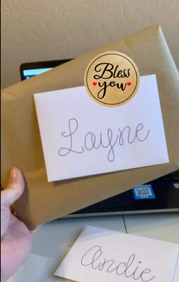 Top label 1.5 Inch Bless You Stickers for Small Business Owners,Bakeries,Handcraft Goods,Boutiques,500 Pcs Per Roll