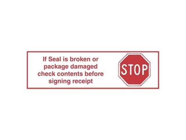 Stop Sign Sealing Tape, Strong Preprinted Tape If Seal is Broken... Stop 3" x110 Yards (330ft), 2.5 Mil Thickness Box Sealing Packaging Tape Security Shipping - 1 Roll 1 Roll - 3" Wide (Stop Sign)