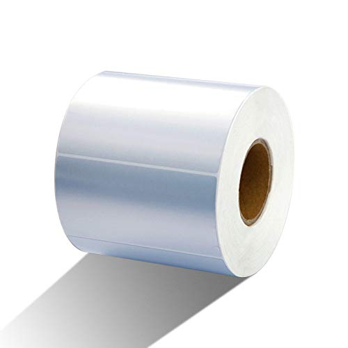 KINGLAKE Waterproof Self-Adhesive Polyester Labels Corrosion Resistance Oil Resistant Sticker Label 1000 PCS Silver Plant Labels