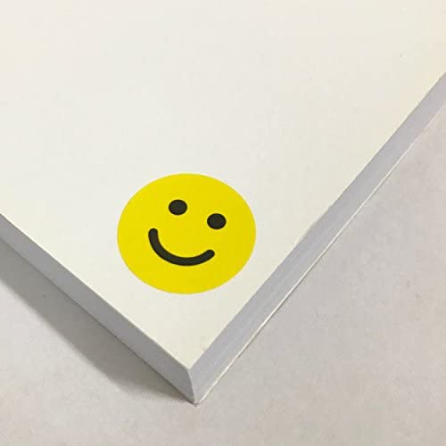 600 Pack, 1" Smiling Happy Smile Face Stickers, Yellow 600 Pieces