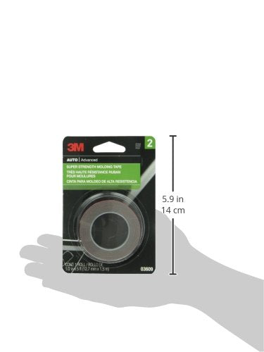 3M Super Strength Molding Tape, 03609, 1/2 in x 5 ft