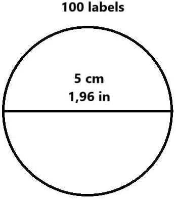100 x 5 cm Glossy Polypropylene 'Handmade' Adhesive Labels