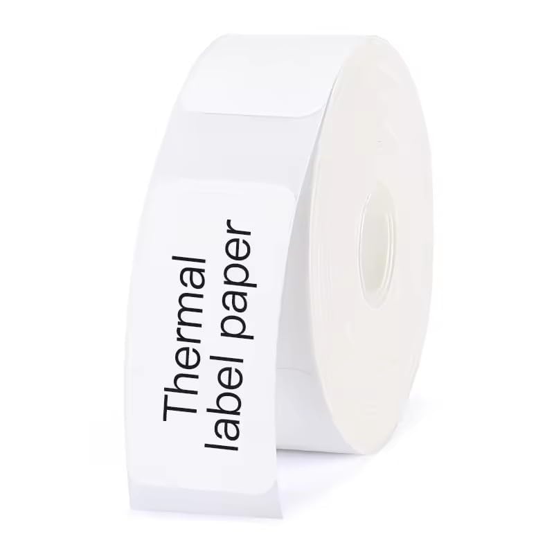 Labels Paper for Portable Thermal Printer, Self-Adhesive Office Labels&Stickers 14mmx40mm Adapted All-Purpose Thermal Labels Print Maker Paper, 180 Labels/Roll White14*40*180