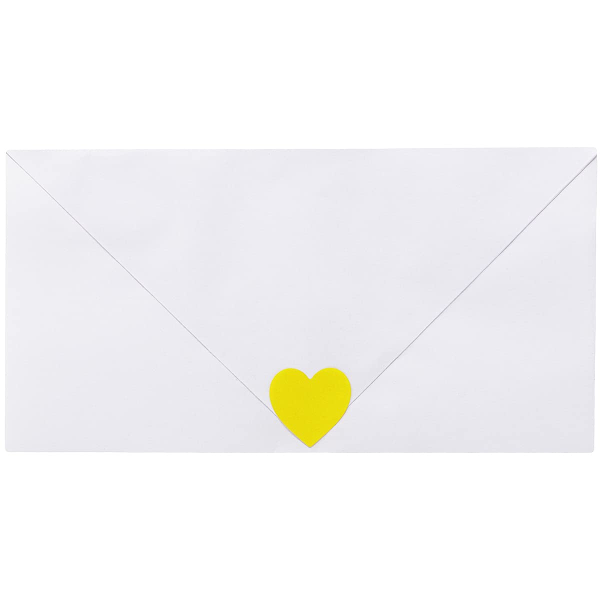 Yellow Heart Stickers Valentine's Day Crafting Scrapbooking 0.75 Inch 500 Adhesive Stickers Yellow