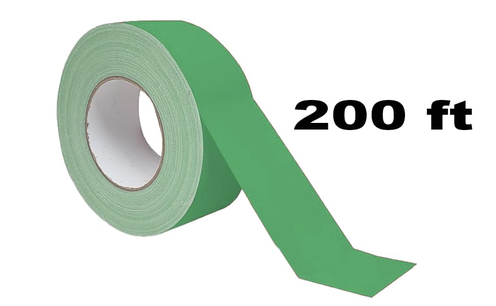 200 Feet Outdoor Pickleball Court Court Tape, Extra Thick Outdoor Sport Court Tape, Make Your Own Pickleball Court, 2 inches Thick Tape, Extra Adhesive, Duct-Tape-Thickness, Durable Green