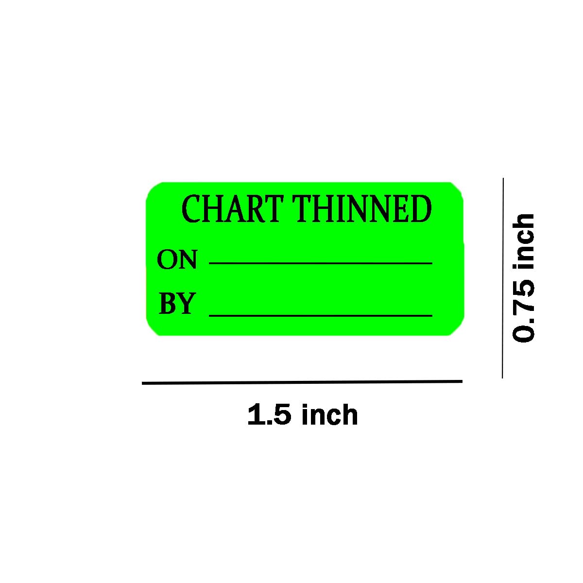 Hodmopli Medical Labels, 1.5" x 0.75", 500 pcs/roll, Green
