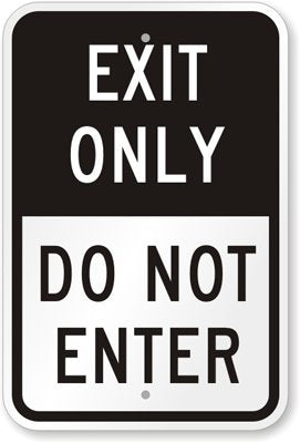 "Exit Only - Do Not Enter" Sign By SmartSign | 12" x 18" 3M High Intensity Grade Reflective Aluminum