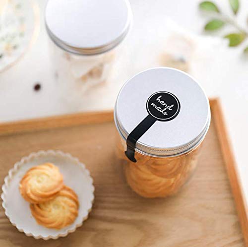 20 Sheets(200 Pcs) Food Retail Package Seal Self Adhesive Paper Sticker Labels Sealing Stickers Tamper Evident Decorative Labels for Handmade Baking Craft Arts and More