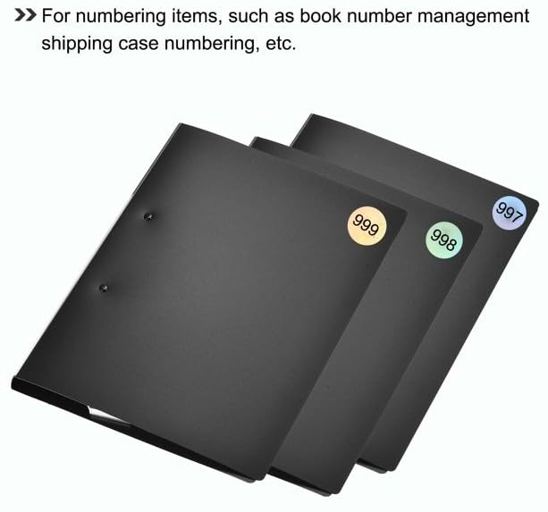 1000Pcs Multicolor Number Stickers 10mm Round Reflective Laser Number Labels Self Adhesive Inventory Organizing Sticker for DIY Craft Marking Numbering Manicure Tool Labels and Stickers(1to1000)
