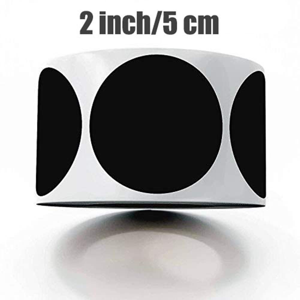 2 Inch Black Circles Sticker Round Coding Dots Labels Self-Adhesive Shooting Target Spot Permanent Price Garage Sale Chalkboard Stickers for Classroom Marking Inventory Organizing Moving Storage