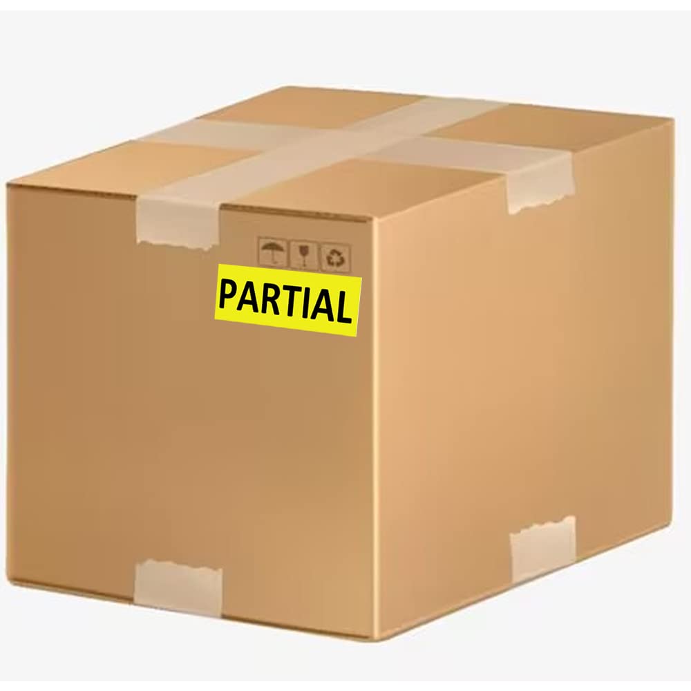 Partial Shipping Stickers 1×2 INCH Rectangle Color Coding Labels for Shipping and Packing- 500 Adhesive Labels Per Roll