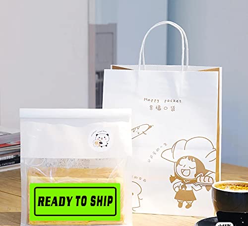 Ready to Ship Green Fluorescent Shipping Label Stickers for Packing Mailing,1x2Inches,500Pcs.