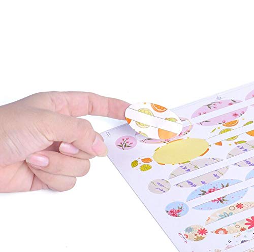 10 Sheets Oval & Round DIY Creative Waterproof Colorful Essential Oils Bottle Labels Cap Stickers Multiple Perfume Bottle Cap Lid Stickers to Keep Organized