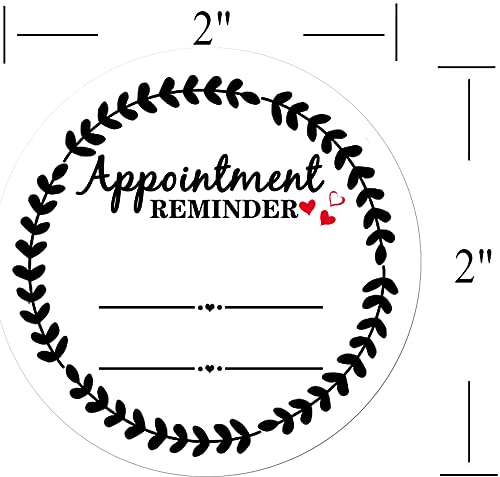 Appointment Reminder Planner Sticker Labels for Business,Hair Salon,Dental Office,Massage Therapist,Grooming,Hairdresser,Medical Doctors,2Inches 500Pcs