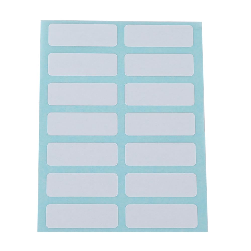 Vctitil 168pcs in 12Sheets Price Sticker Blank Note Labels Sticky Writable Labels Blank White Name Stickers for File Folders Envelopes School Office and Home