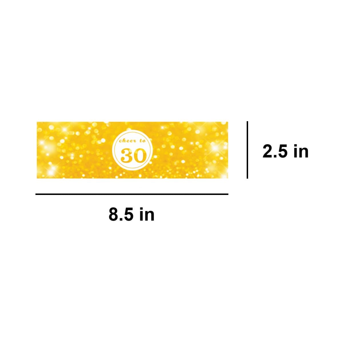 32 Pces Cheer To 30 Water Bottle Labels Happy 30th Birthday Party Bottle Stickers, Waterproof 30 Year Old Bottle Wrap Around Stickers Thirty Anniversary Party Decorations, 3oth Bottle Decor