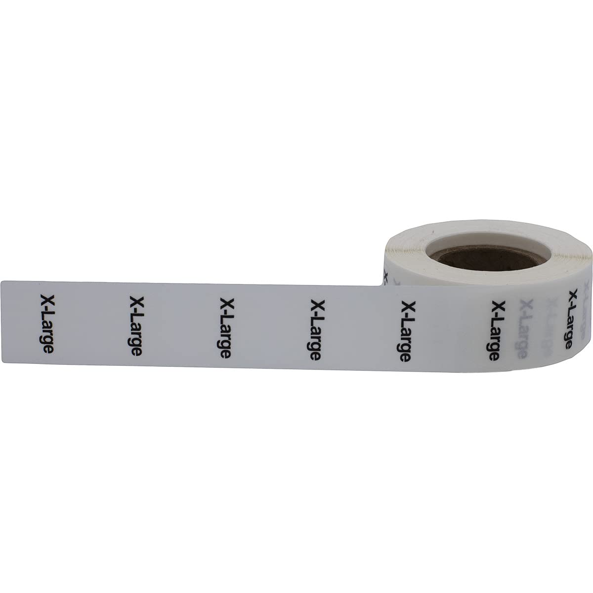 Clear Circle X-Large Clothing Size Stickers - 3/4 Inch Round, 500 Adhesive Labels Per Roll for Retail, Apparel, and Inventory Management - Made in the USA