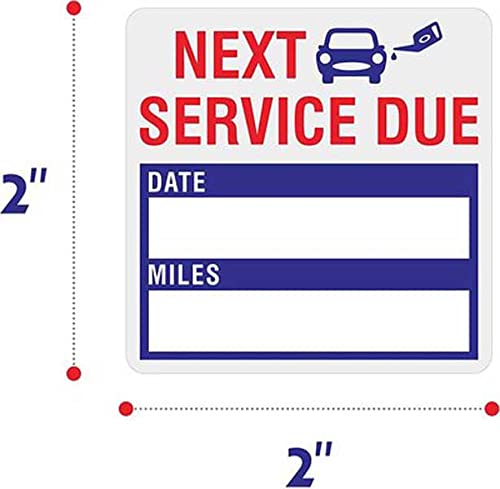 Oil Change Service Reminder Stickers , 150PCS Clear Oil Change Reminder Labels Auto Maintenance Service Due Windshield Stickers 2 x 2 Inch