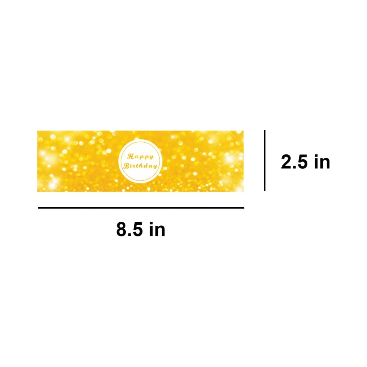 32 Pces Happy Birthday Water Bottle Labels Bday Party Cans Stickers, Waterproof Flask Wrap Around Stickers Happy Birthday Party Decorations, Wraparound Jar Decorations Wrappers
