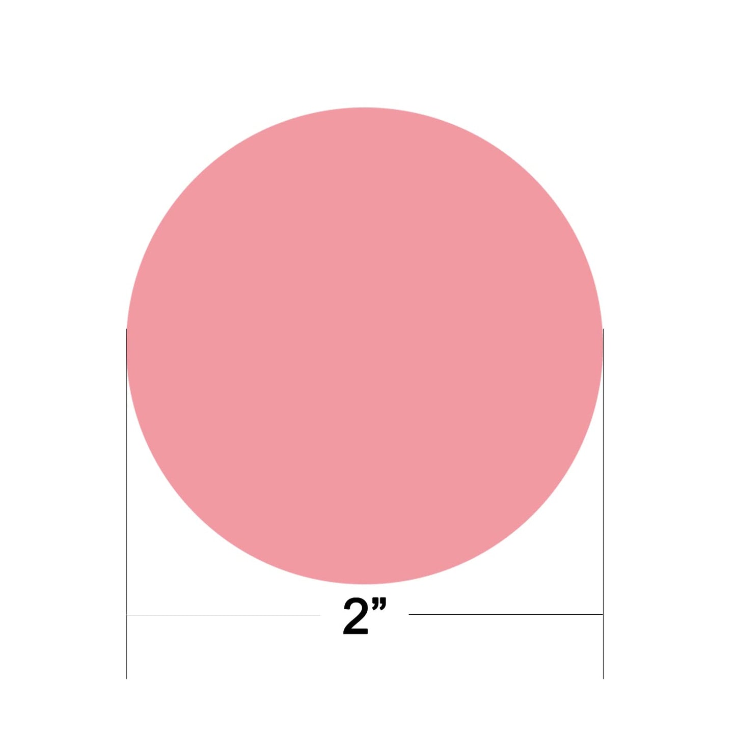 FirstZi 2 Inch Round Pink Thermal Labels - 500 Adhesive Stickers for Shipping, Barcode, QR Code | Compatible with Thermal Printers | Custom Logo, Business Branding, Inventory Stickers