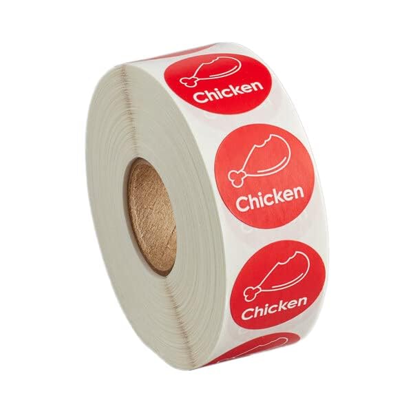 1000 Stickers/Roll Chicken Permanent 1 Inch Label Sticker