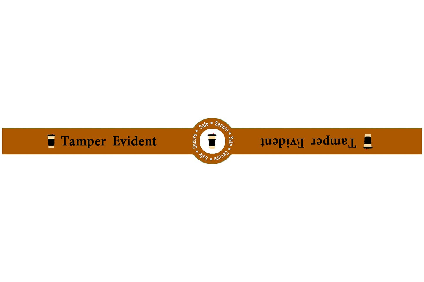 Safe Secure Tamper Evident Seals Stickers for Drink Lids,1″ x 9″Food Delivery Stickers - Sealed for Freshness Labels Drink Food Seal Stickers (500 Total Labels)