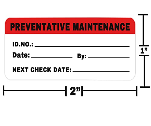 2x1 Inches Preventative Maintenance Labels,Inspection Safety Label by/Date/Next Stickers,Inventory Shipping Pallet Stickers,200 Pcs.