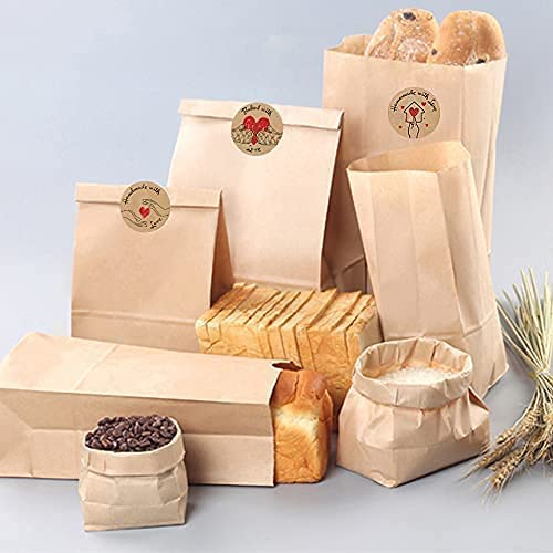 Baked with Love Labels | 500 Count | 1.5 Inch | Adhesive Baking Stickers | Bakery Bags | Candle & Soap Packaging 1 Roll