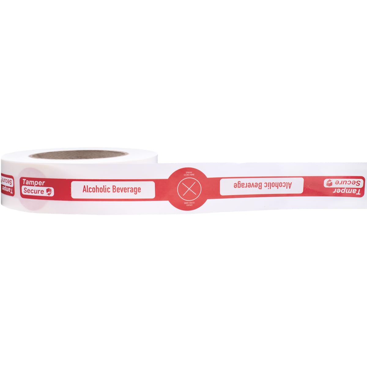 Alcohol to-Go Drink/Straw Tamper Evident Proof Seals for Food Safety - to-Go Drink Stickers with Secure, Easy to Peel Stickers, 0.625 x 10 Inch, 250 Total Labels on a Roll