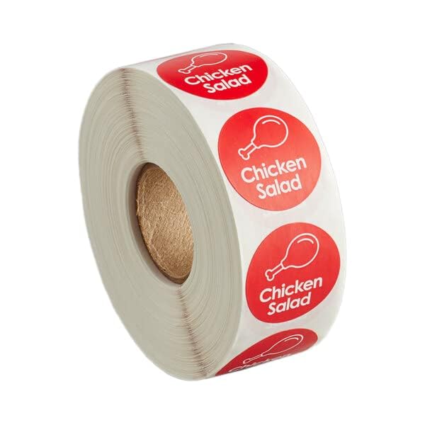 1000 Stickers/Roll Chicken Salad Permanent 1 Inch Label Sticker