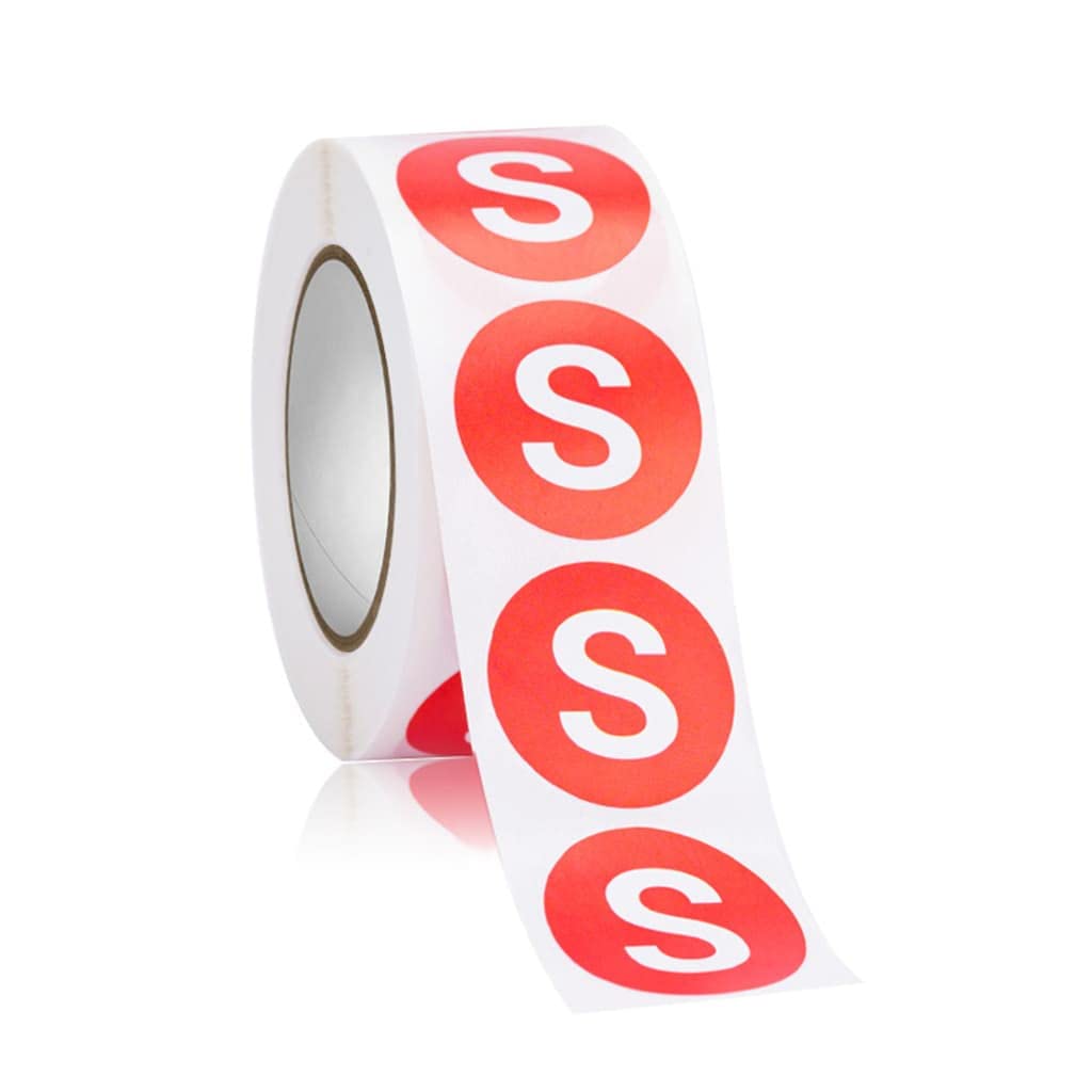 3500 Pcs Clothing Size Sticker, Round Sticker Labels 7 Rolls, 1 inch Round Coded Self Adhesive Labels for Clothes Shirt Skirt Retail (XS, S, M, L, XL, XXL,XXXL