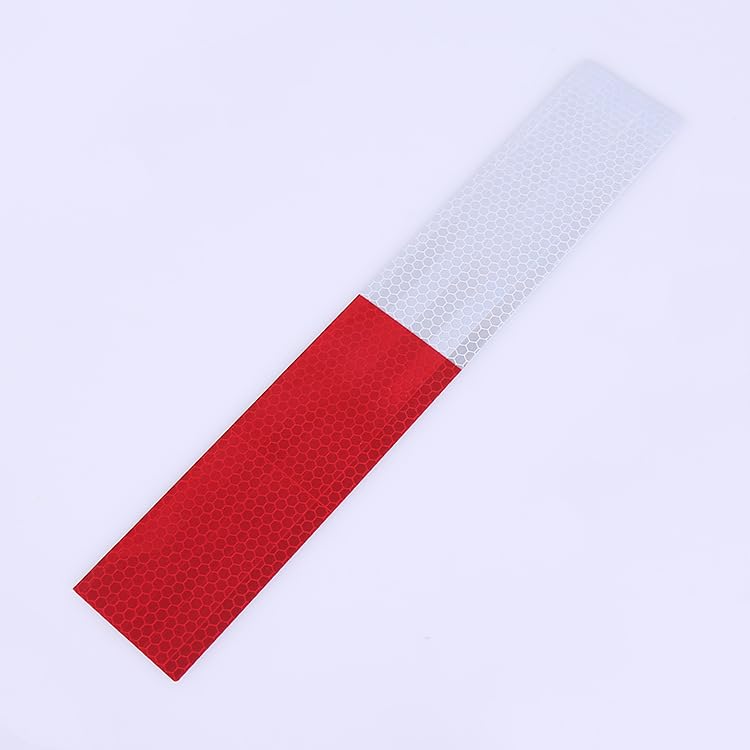 Reflective Tape 10 Pack Red/White, 2" x 12", Waterproof Self-Adhesive Safety Caution Warning Tape for Cars, Trucks, Trailers, Boats & Road Signs, Trailer Reflector 10 pcs