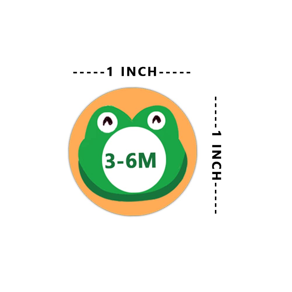 Baby Size Labels, 1 Inch 0 to 24 Month Self Adhesive Stickers for Retail Store Clothing Apparel - 600 Pcs Per Pack