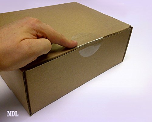 NextDayLabels - Clear Retail Package Seals, Round Circle Wafer Stickers, 500 Per Roll (3") 3" Clear Label