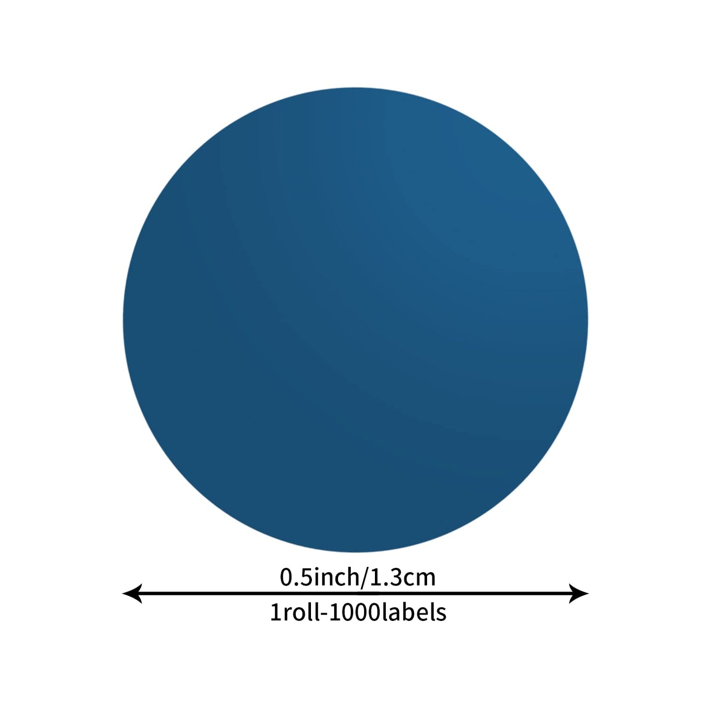 Round Stickers Blue 0.50 Inch Circle Labels with Color Coding Dot Sticker Waterproof Removable Roll of 1000 PCS