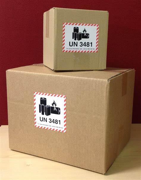 UN 3481 Labels Lithium Ion Battery Warning Labels Pack of 50 Adhesive Stickers UN3481