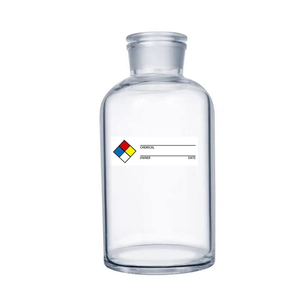 MSDS Stickers for Safety Data Right-to-Know Labels, 13 Inches Adhesive Color Coding Labels with Diamond Boxes Graphic for Chemical Identifying and Marking (500 Pcs)