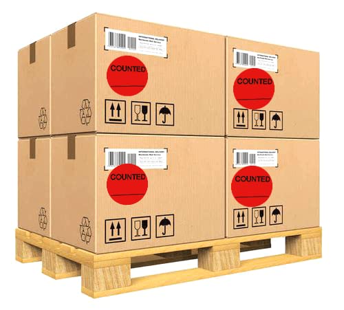 Round Stickers, 2 Inch Counted Labels for Shipping & Inventory Control, 500 Pcs Adhesive Labels, Writable Red 2 In