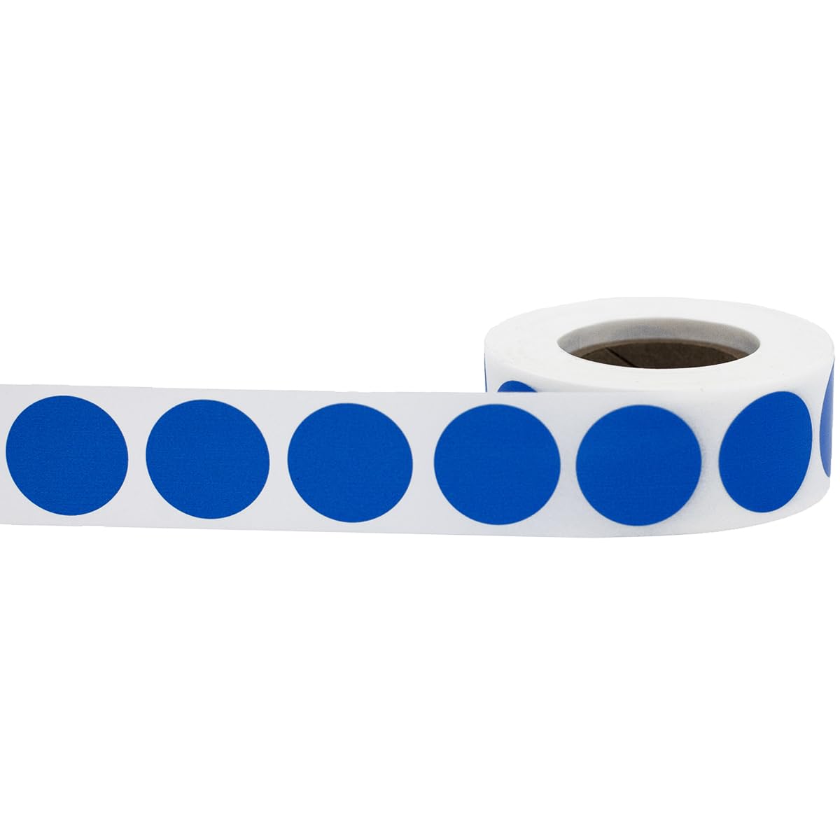 Blue Semi-Gloss Round Stickers, 3/4" Inch, 500 Labels per Roll - Perfect for Color Coding, Inventory Management, and Custom Projects in Offices, Schools, and Homes Blue