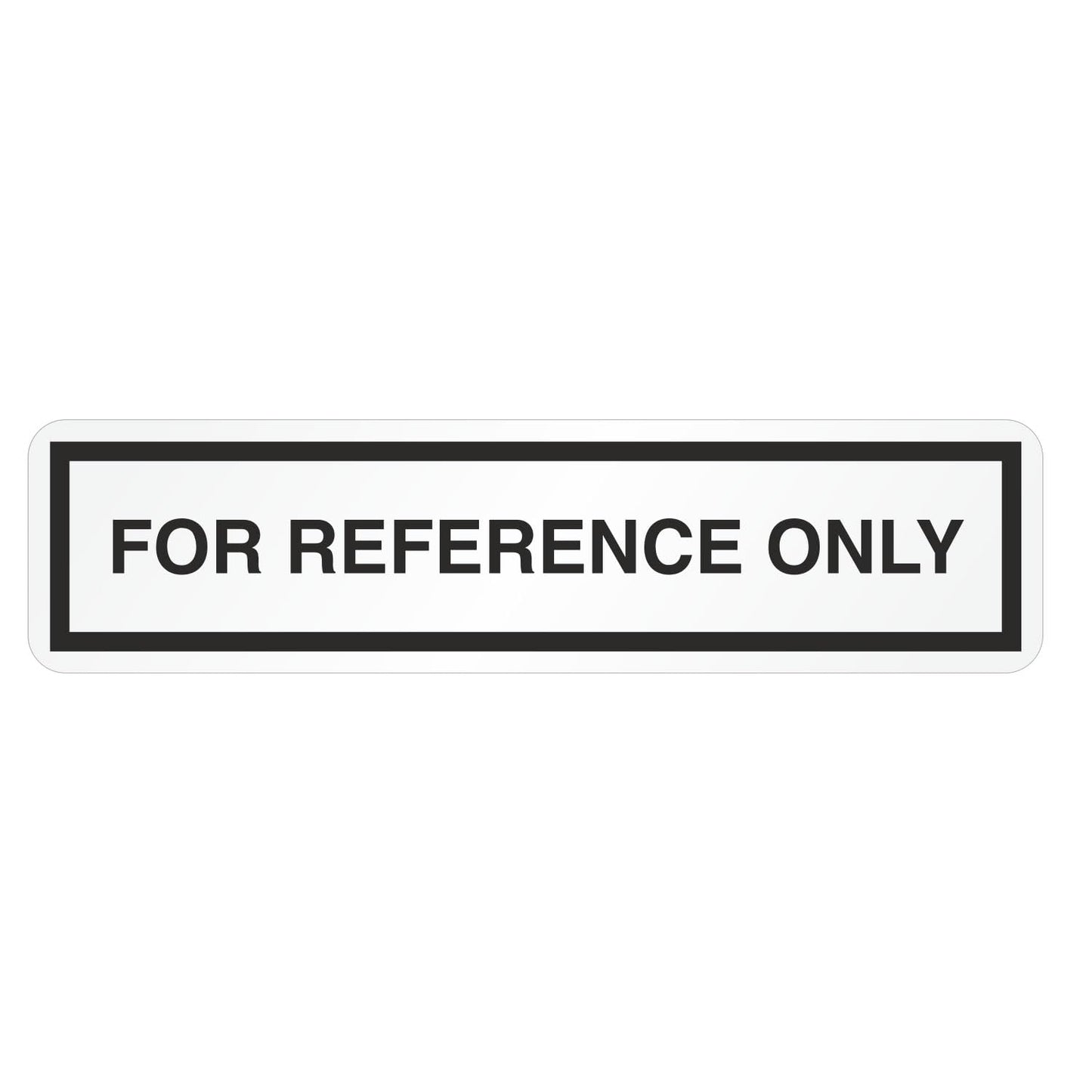 SmartSign (Pack of 250) "for Reference Only" Labels in Dispenser, QC Labels, 0.5" x 2" Adhesive Vinyl, Black & White Box of 250