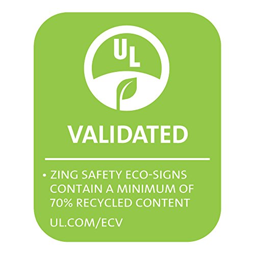 Zing Green Products 1926S Recycled Polystyrene "Caution Radiation Area Authorized Personnel Only" Safety Sign, Self-Adhesive, Magenta on Yellow, 10" Length, 7" Width Recycled Polystyrene Self Adhesive