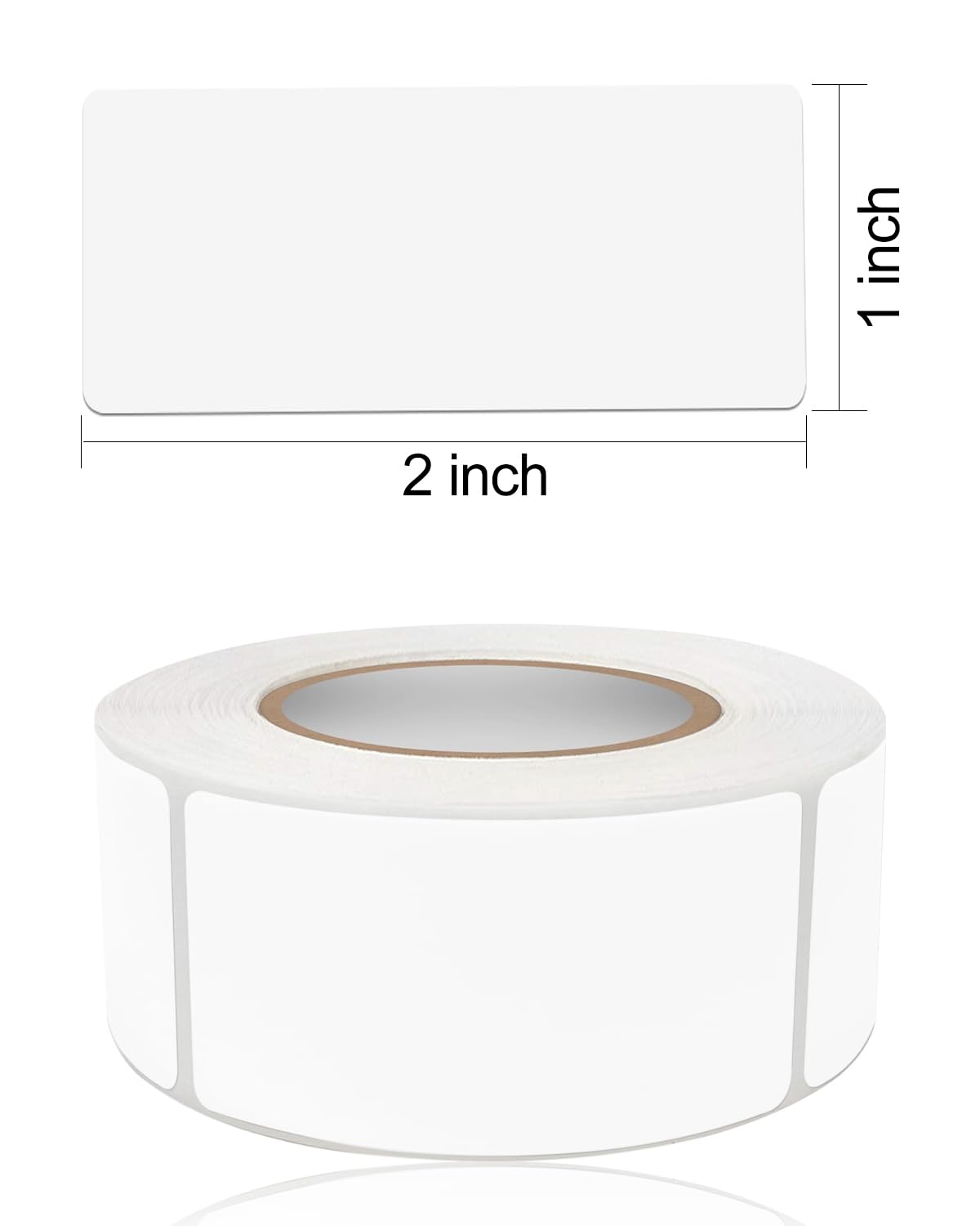 300 PCS Removable Freezer Labels - 1 x 2 Inch White Food Labels to Write On, Waterproof Oil Resistant Canning Jar Stickers for Freezer & Pantry