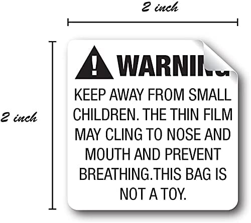 Suffocation Warning Labels/FBA Suffocation Warning Labels / 2"x 2" 1000 Quantity