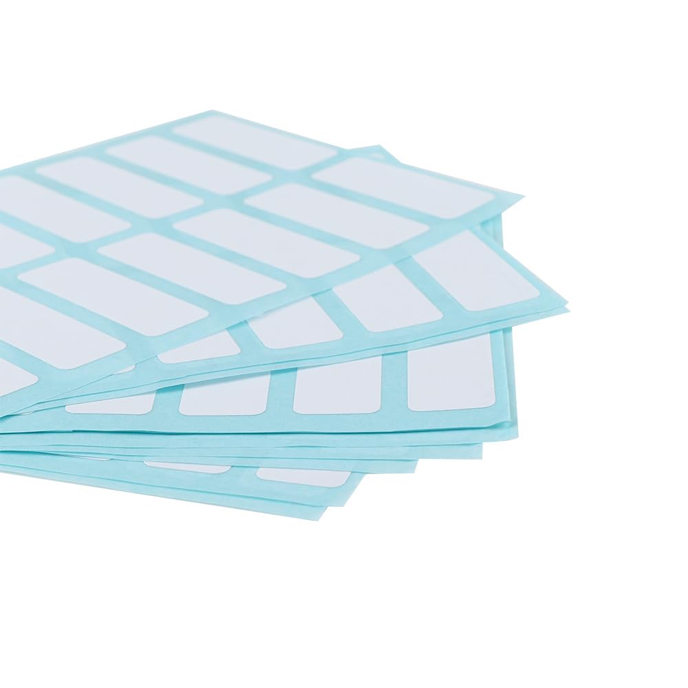 Vctitil 168pcs in 12Sheets Price Sticker Blank Note Labels Sticky Writable Labels Blank White Name Stickers for File Folders Envelopes School Office and Home