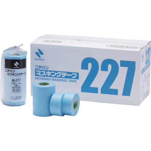 Nichiban Masking Tape No.227H 227H24 0.9 inches (24 mm) x 6.1 ft (18 m), 5 Rolls per Pack