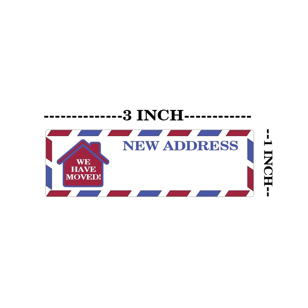 We've Moved Envelope Seals Moving Announcement Labels 3X1 Inch 300 Pcs