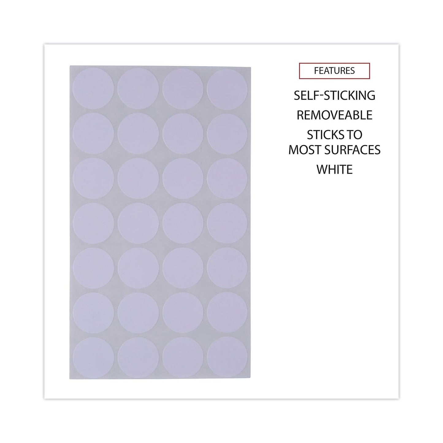 Universal 40108 Self-Adhesive Removable Color-Coding Labels, 3/4-Inch Dia, White, 1008/Pack