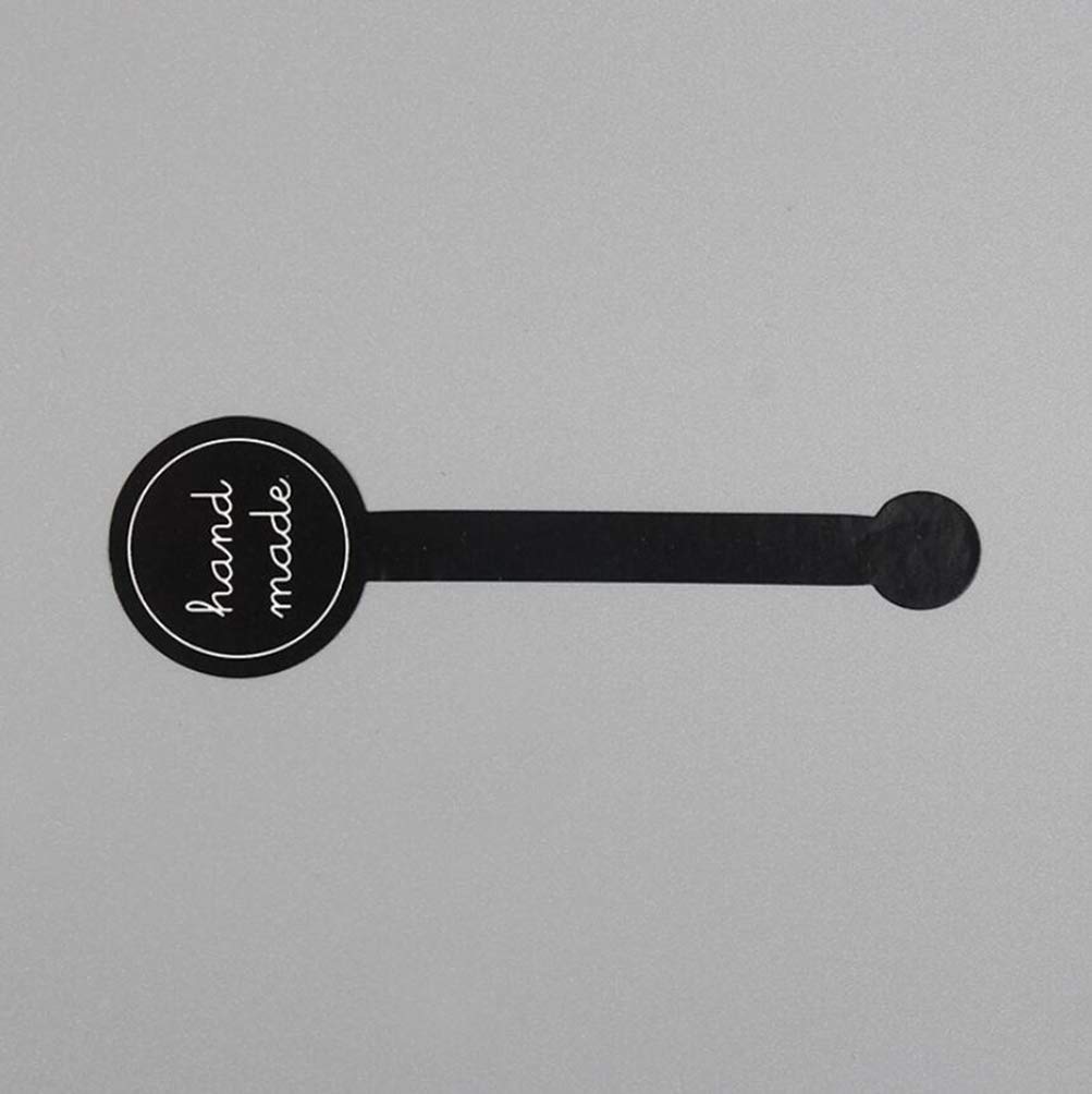 20Sheets(200Pcs) Black Handmade Self Adhesive Evident Stickers Seals Sealing Lable Tamper Decorative Labels for Baking Craft Arts Food Food Retail Package