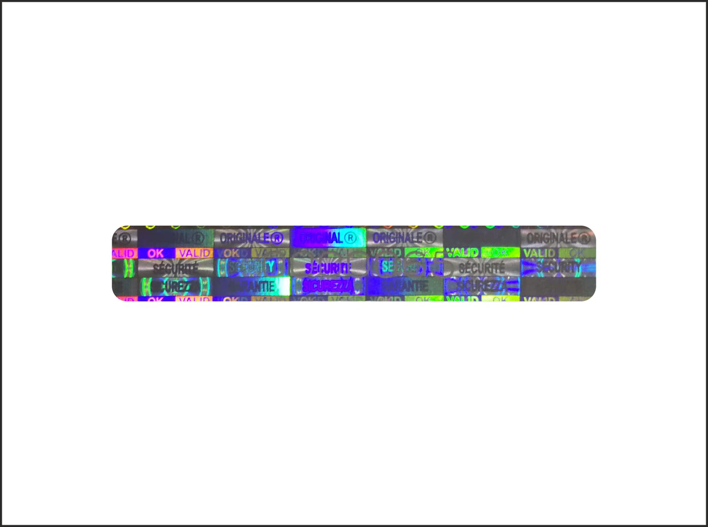 250 pcs Hologram Seals, Security Hologram Stickers, Void Tamper Evident Holographic Labels 1.89 x 0.29 Inch